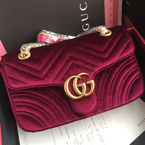 gucci marmont red velvet bag|Gucci Marmont price increase.